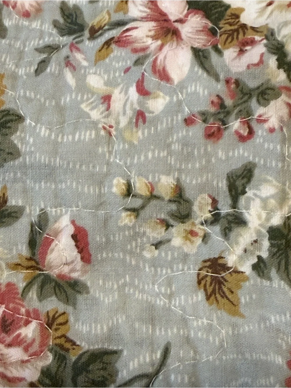 Vintage Cottagecore Floral Quilted Pillow Shams Set of 2 Standard